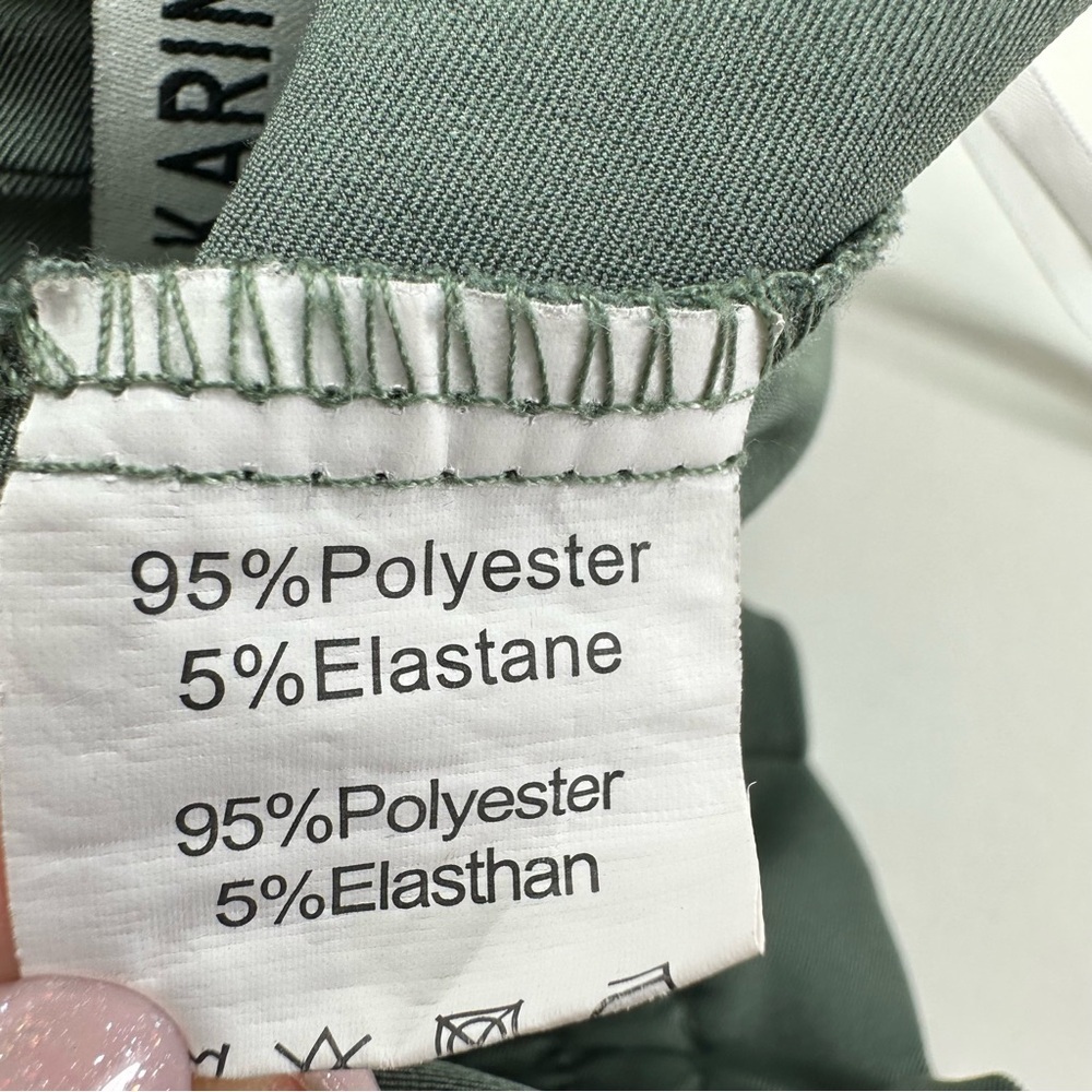 Grace Karin Sage Green Paperbag Waist Cropped Pants - Picture 5 of 9